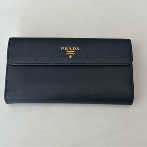 Prada Saffiano Long Leather Wallet